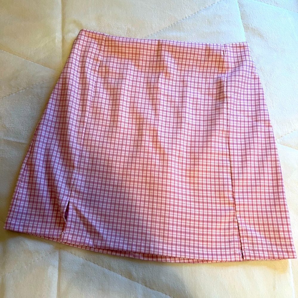 Pink mini skirt